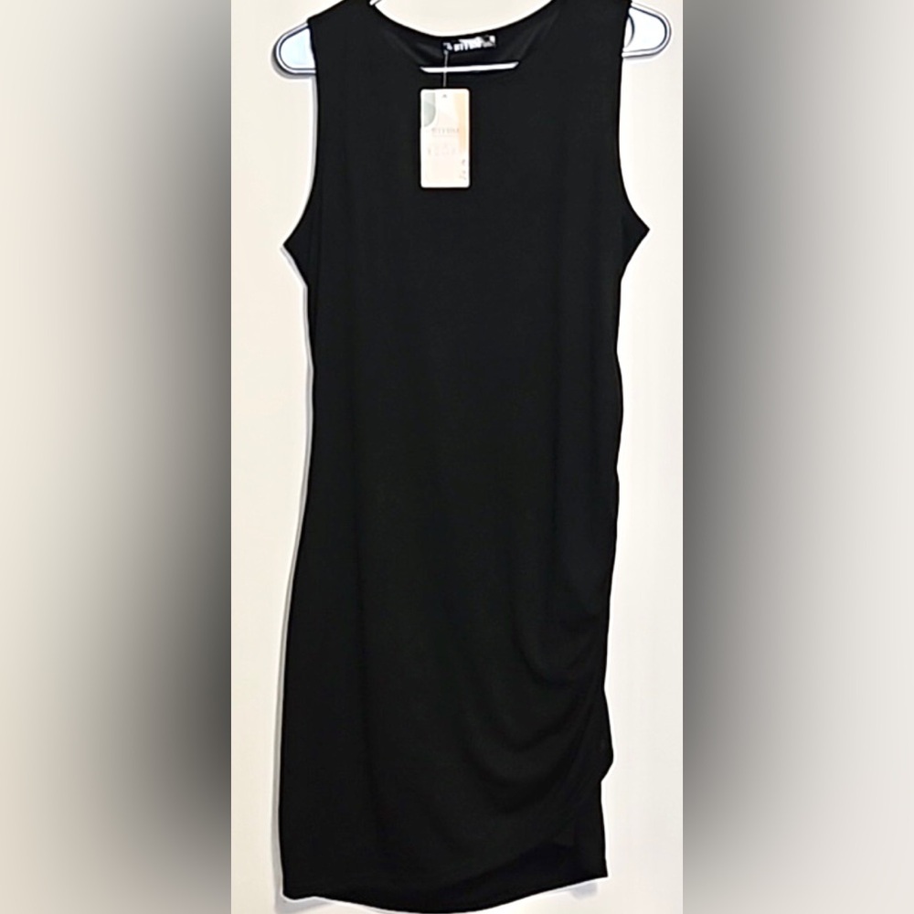 Midi Black Sleeveless Dress